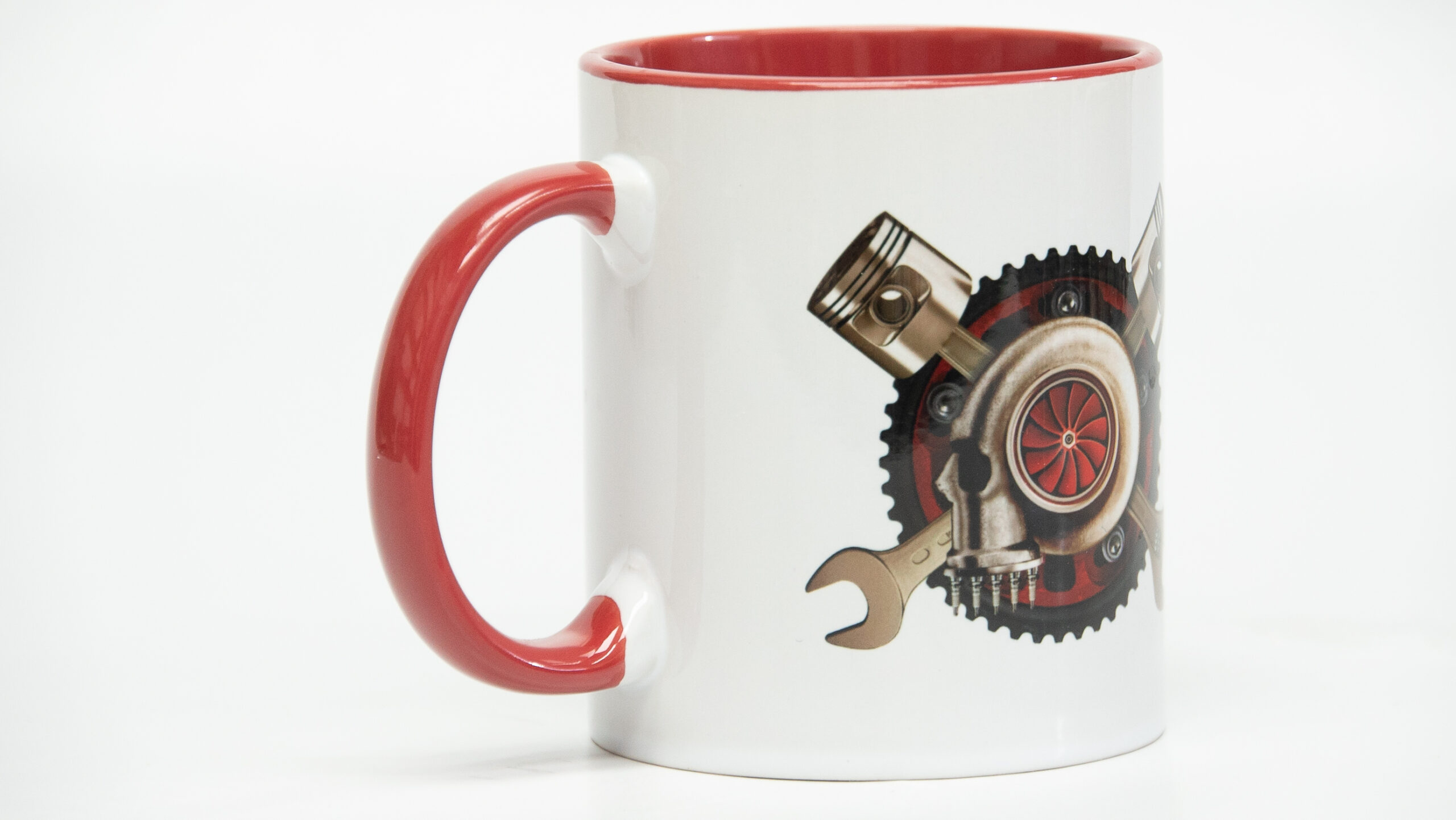 Taza roja El Mecaniquejo lado